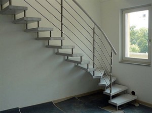 Moderní designové samonosné schodiště bez podstupňů